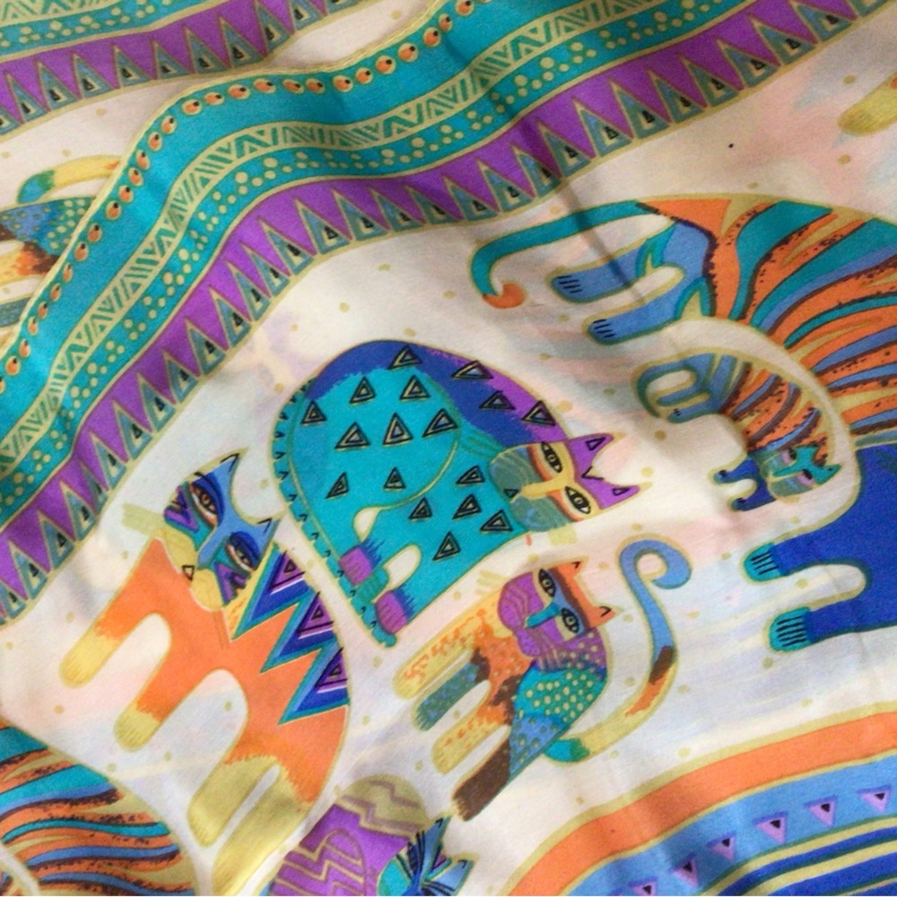 Silk Scarf 52”x11” - Picture 2 of 3